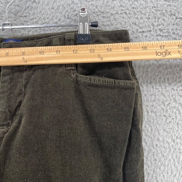 Talbots Pants Womens 10 Petite Curvy Brown Corduroy Straight Leg Stretch Casual - Picture 8 of 12